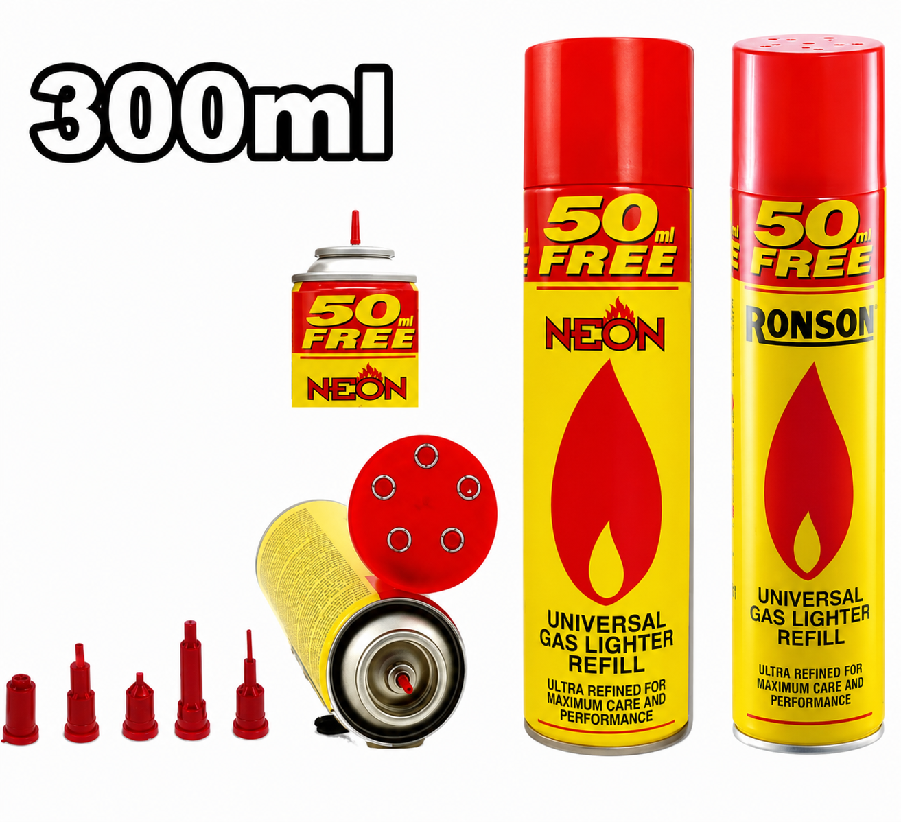 Ronson Gas Lighter Refill Butane Gas Lighter Refill for Lighter 18ml/ 300ml