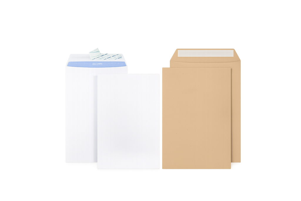 F4 White / Brown Envelope Without Window 9" x 14" 10pcs