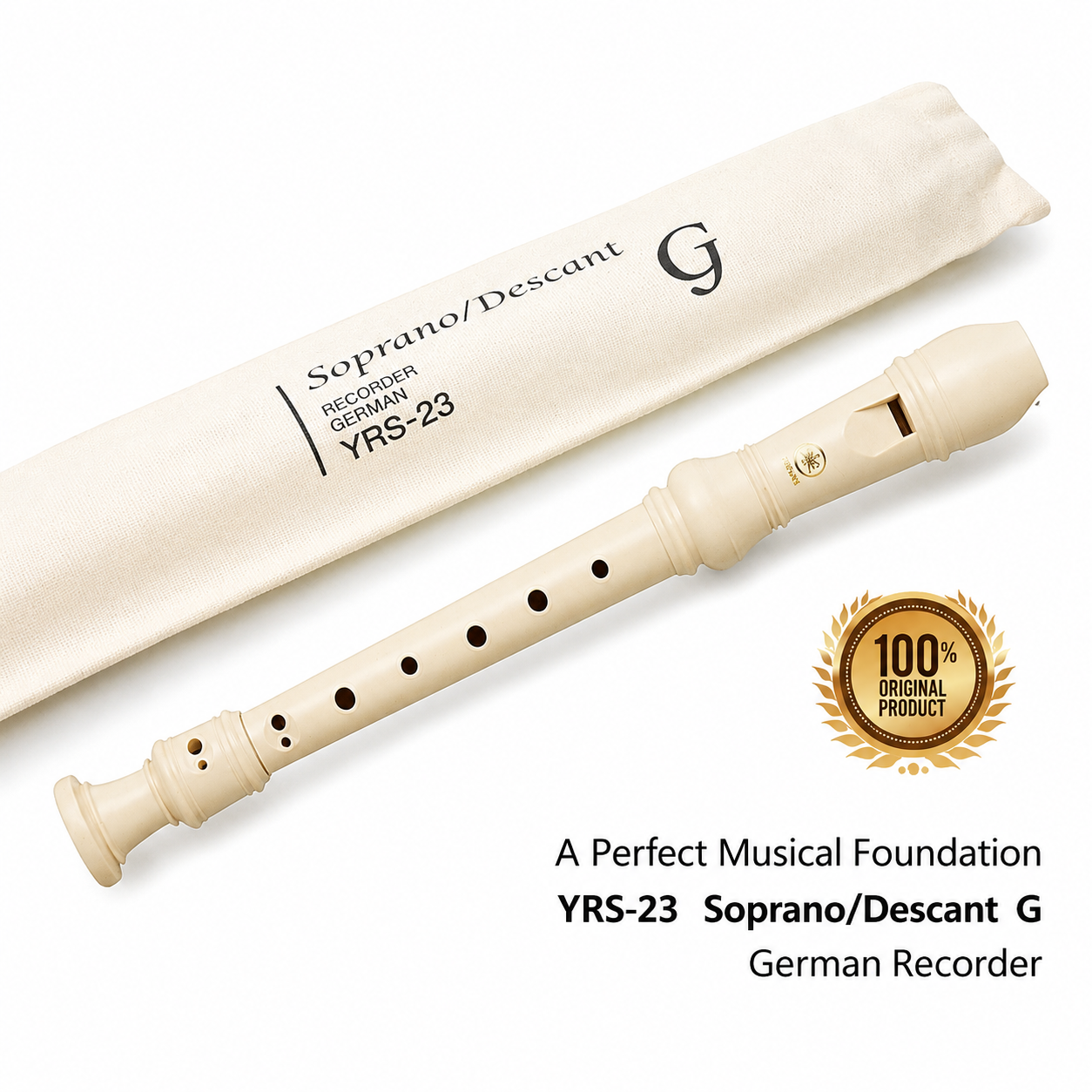 100% Authentic Yamaha Soprano/Descant Recorder YRS-23 from German