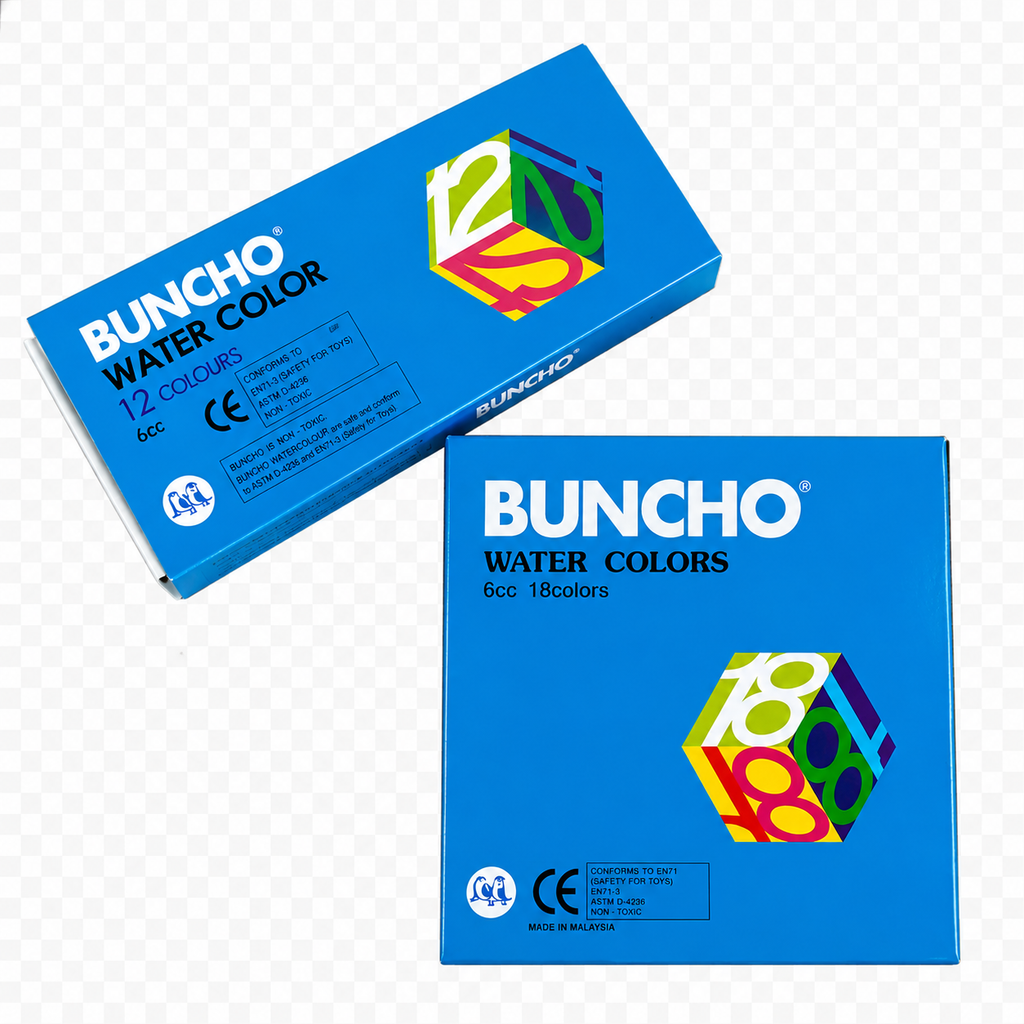Buncho Water Colour 6cc 12 Colours / 18 Colours