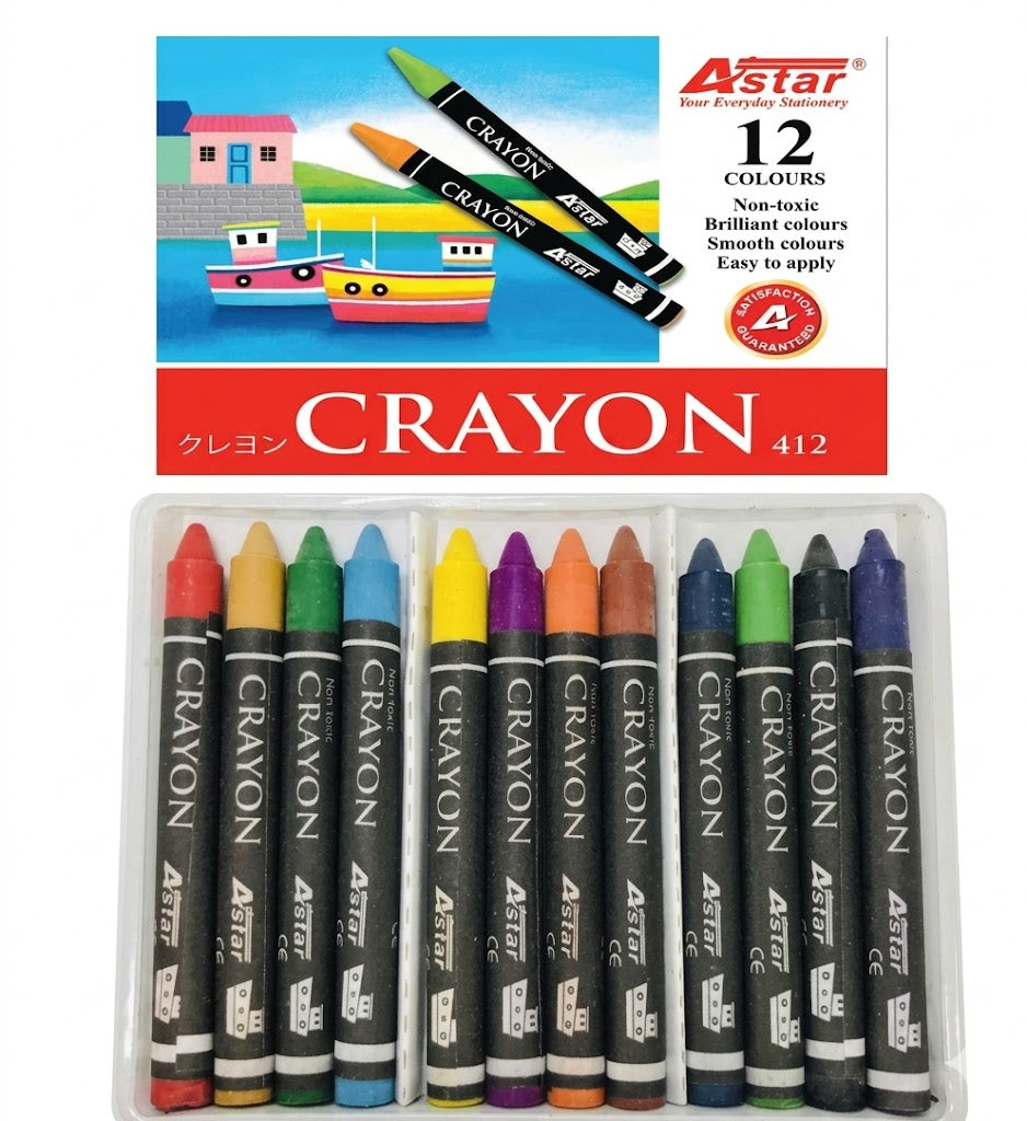 Astar Non-Toxic Crayon 12 colors (412)