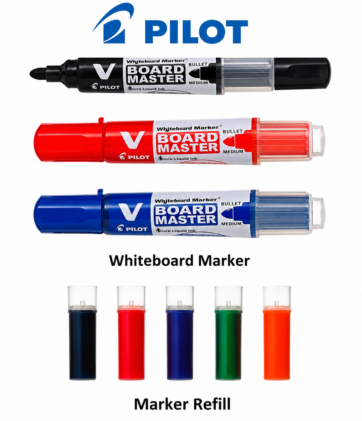 Pilot V Board Master Refill Cartridges Whiteboard Marker-Per Piece
