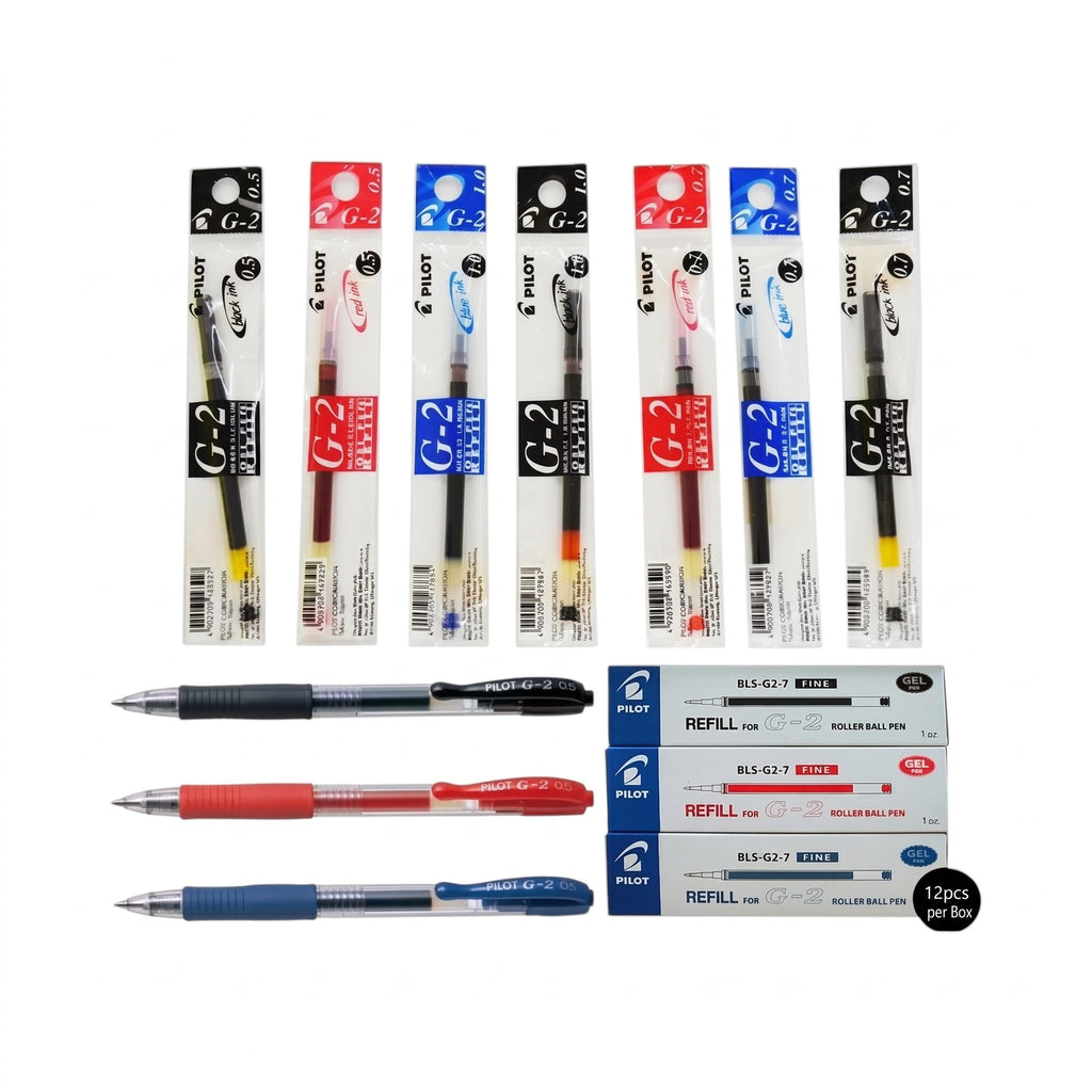 Pilot G2 Gel Pen / Pilot G2 Refill- 0.5mm, 0.7mm, 1.0 mm (Black/ Blue / Red) (ORIGINAL)