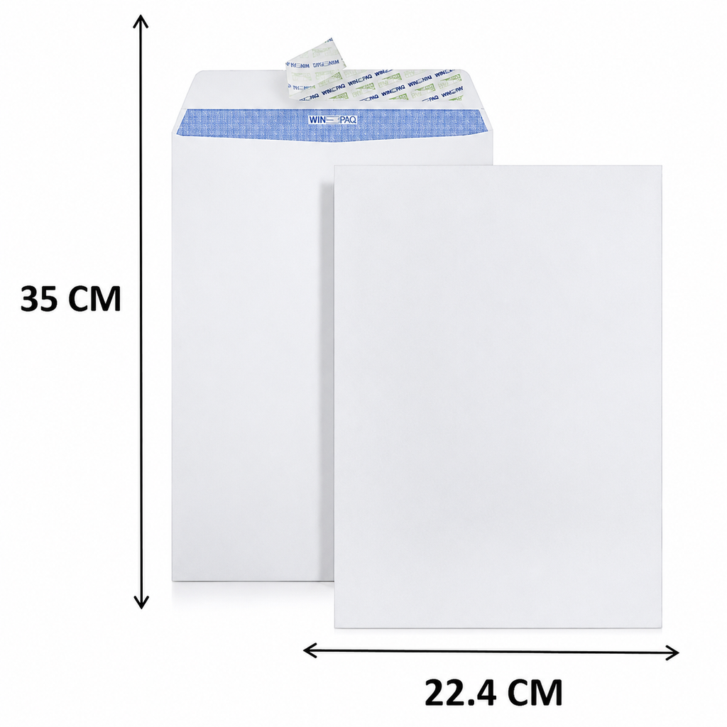 F4 White / Brown Envelope Without Window 9" x 14" 10pcs