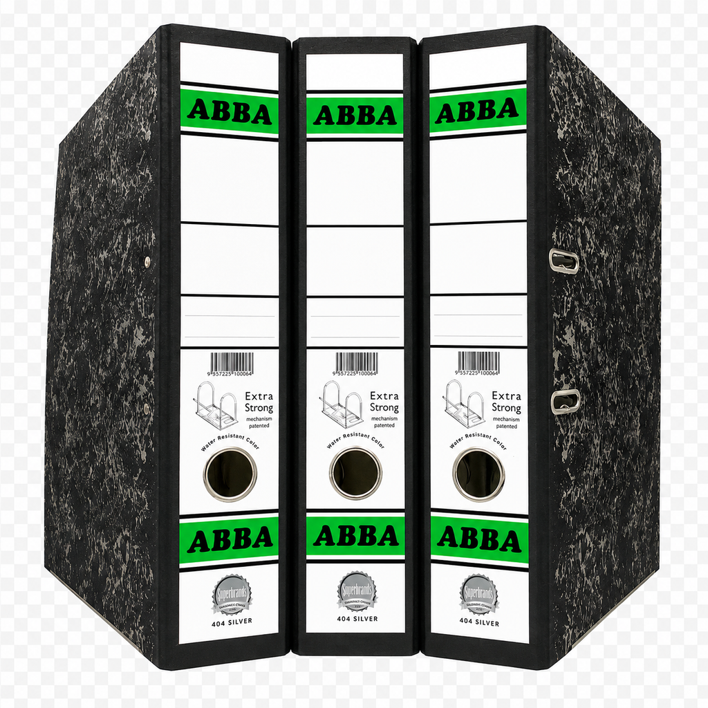ABBA Option Lever Arch Voucher File/ Ring File/ For receipts or small half A4 size documents 3" (75mm / 3 Inches)