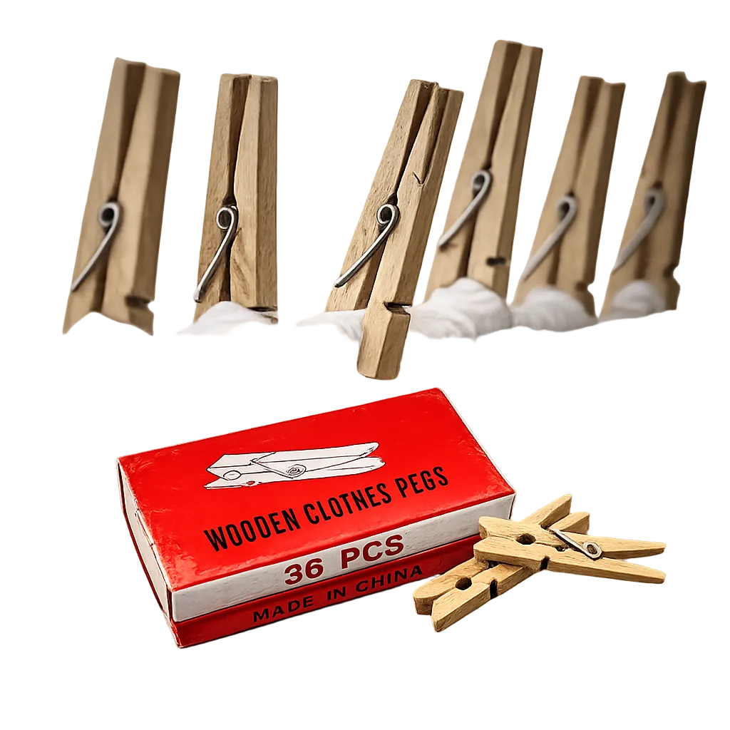 Wooden Clothes Pegs Laundry Pegs/ Laundry Clothes Pins / DIY Clip Penyepit Kain Kayu