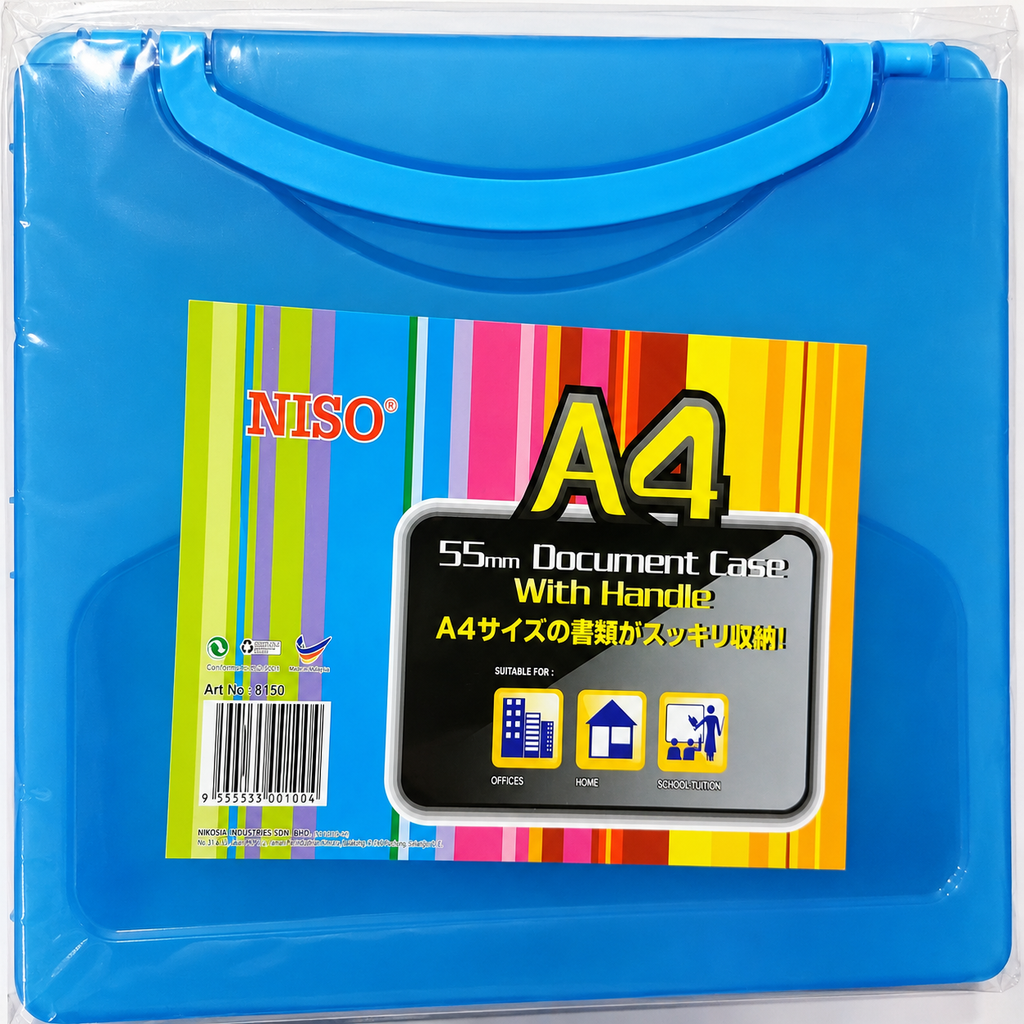 Niso A4 Document Case With Handle /Bekas Plastik A4 With Handle 55mm 8150