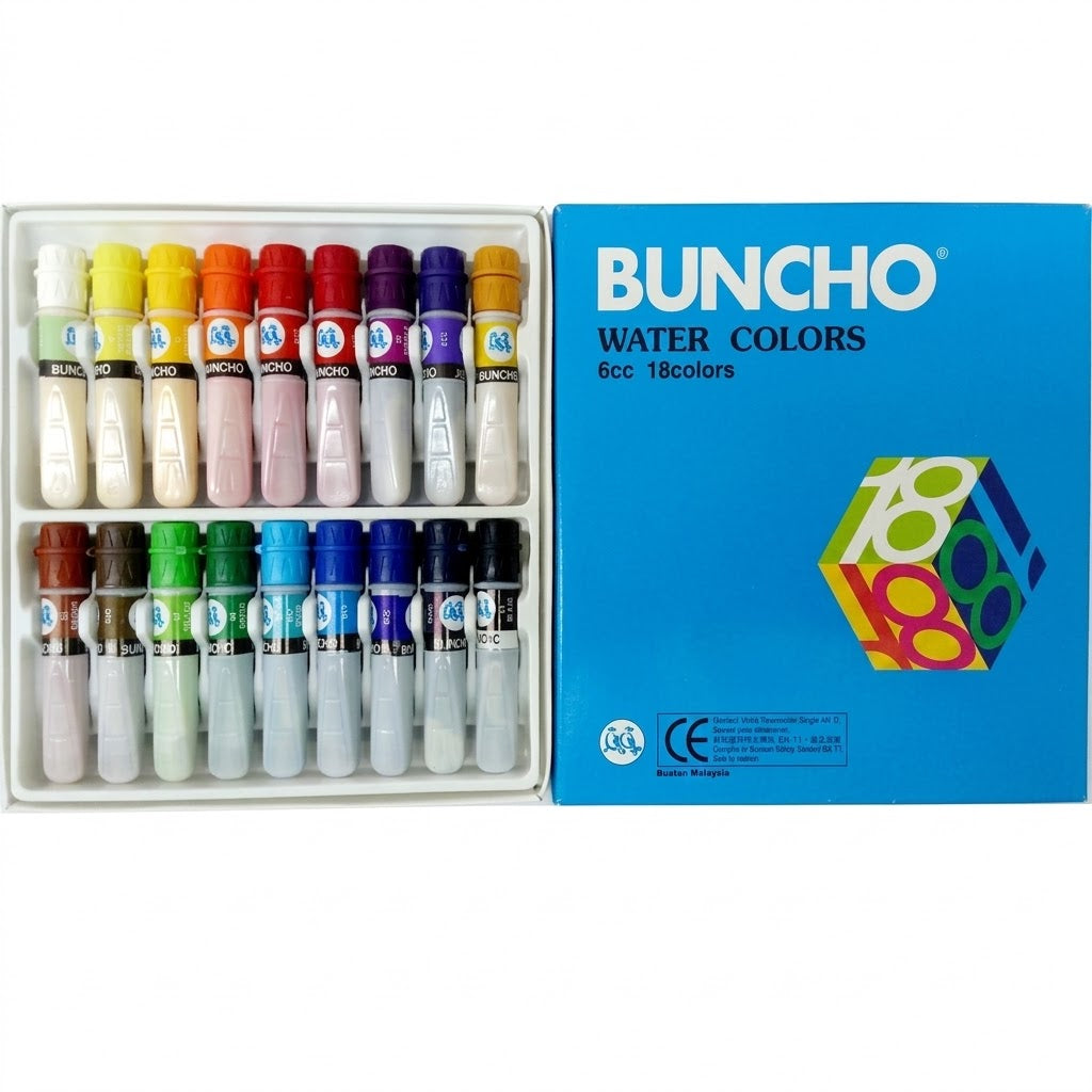 Buncho Water Colour 6cc 18 Colours