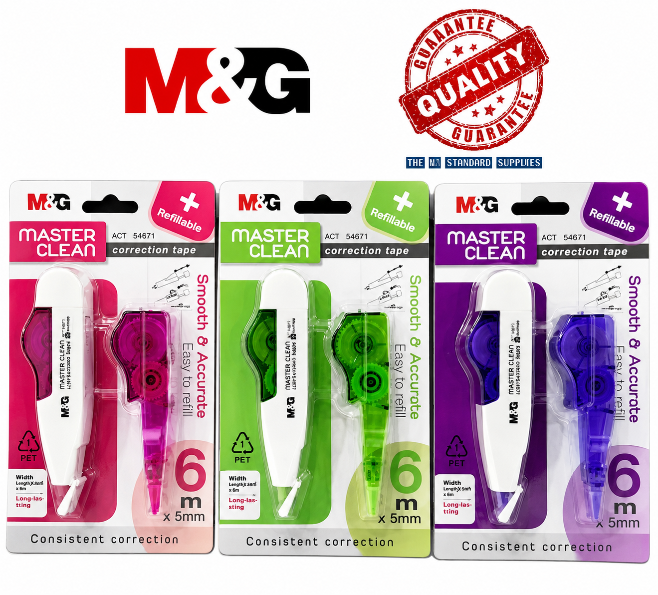 M&G CORRECTION TAPE 6M X 5MM (ACT 56071) 1PC