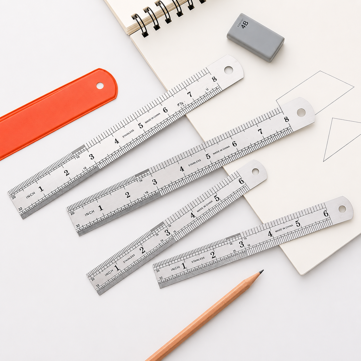 Stainless Steel Metal Ruler/ Pembaris Besi 15cm / 20cm / 30cm