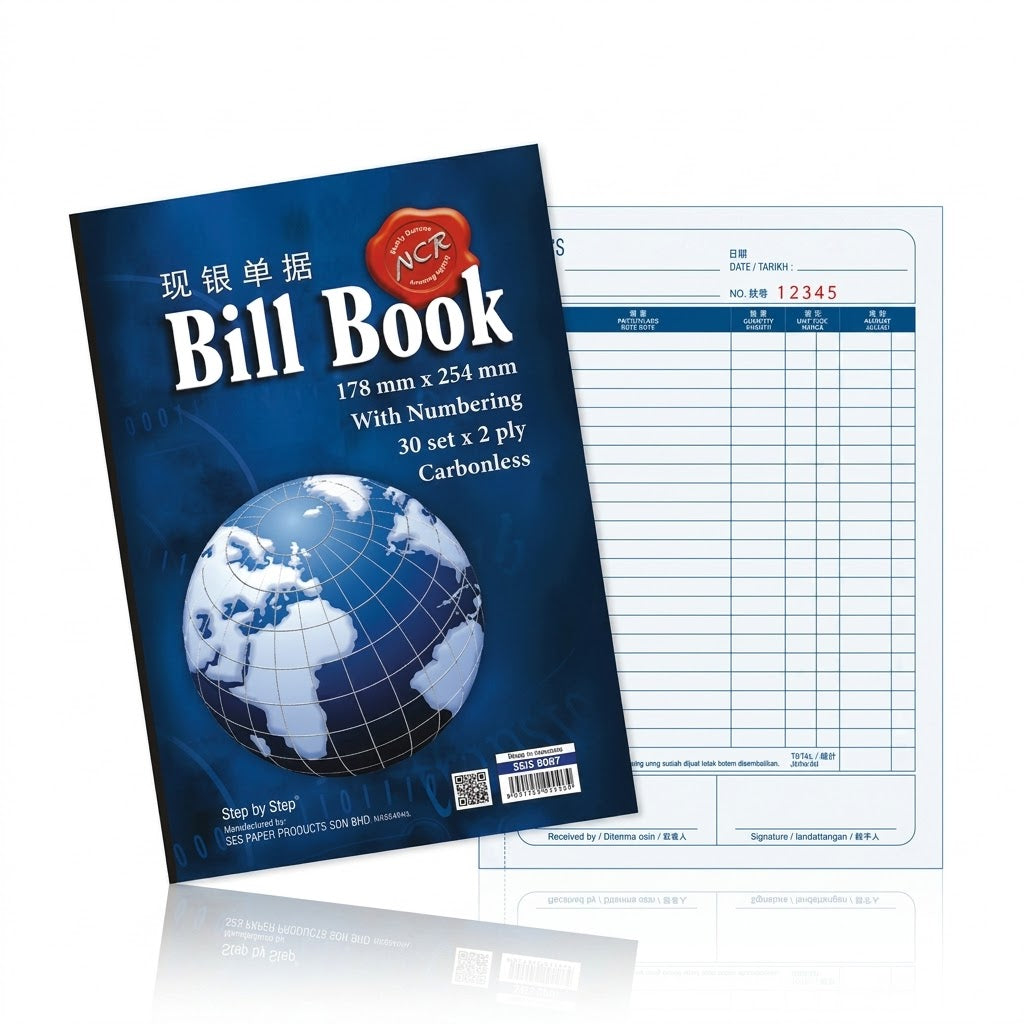 Step By Step NCR Carbonless Bill Book 2 Ply SBS 0007