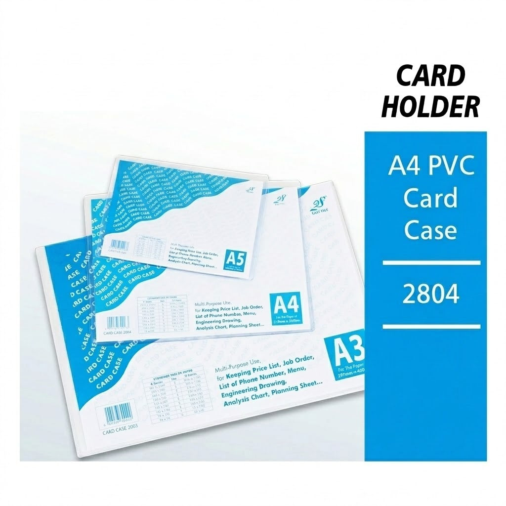 A3/ A4/ A5 Hard Card Case / Hard PVC Clear Case For Name Card, Memo, Certificates (Hard material)
