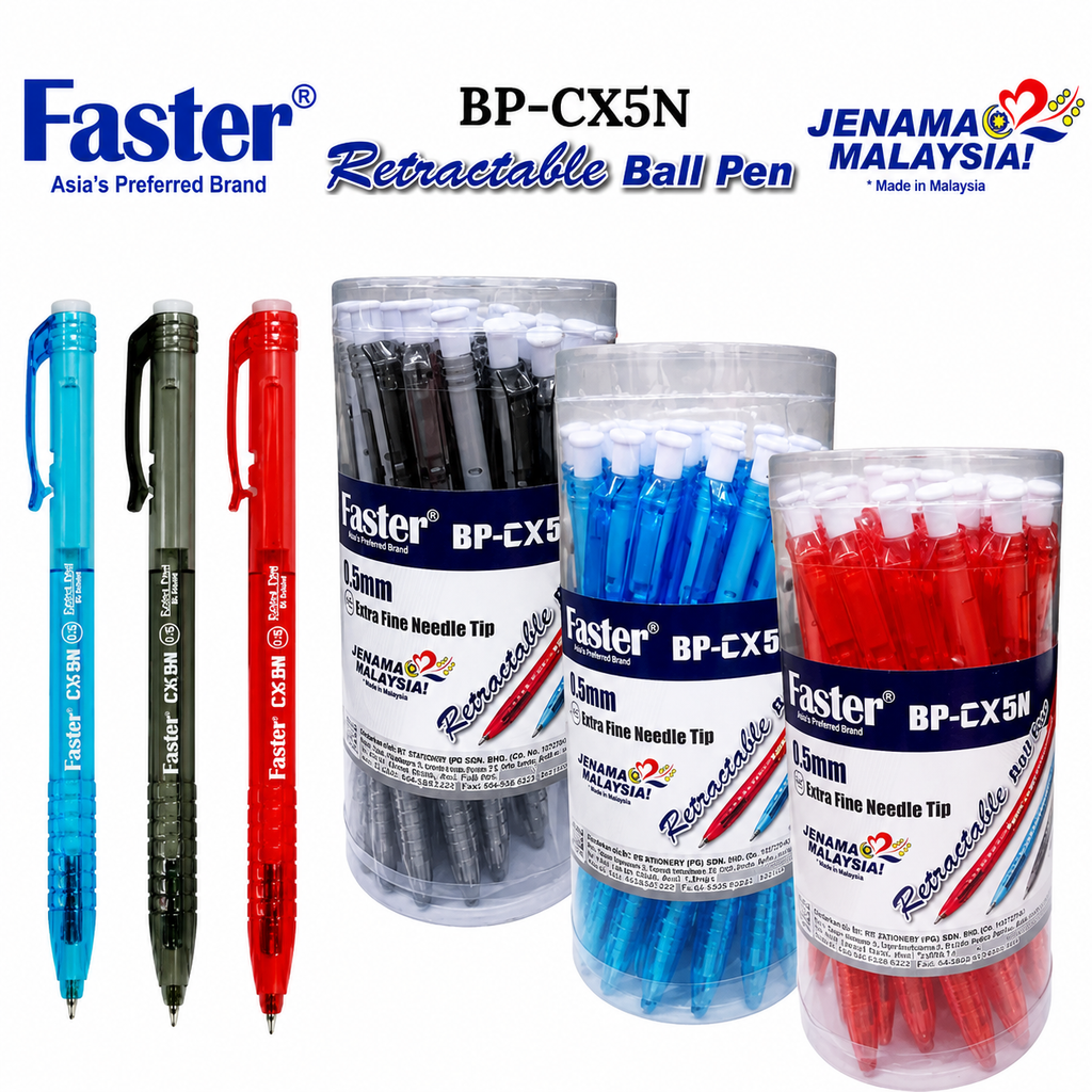 Faster CX5N/ CX7N Retractable Ball Pen (0.5/ 0.7)