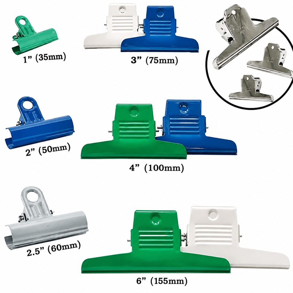 Astar Color Steel Bulldog Clip / Metal Paper Clip ( 1" / 2" /3" /4" /6" )