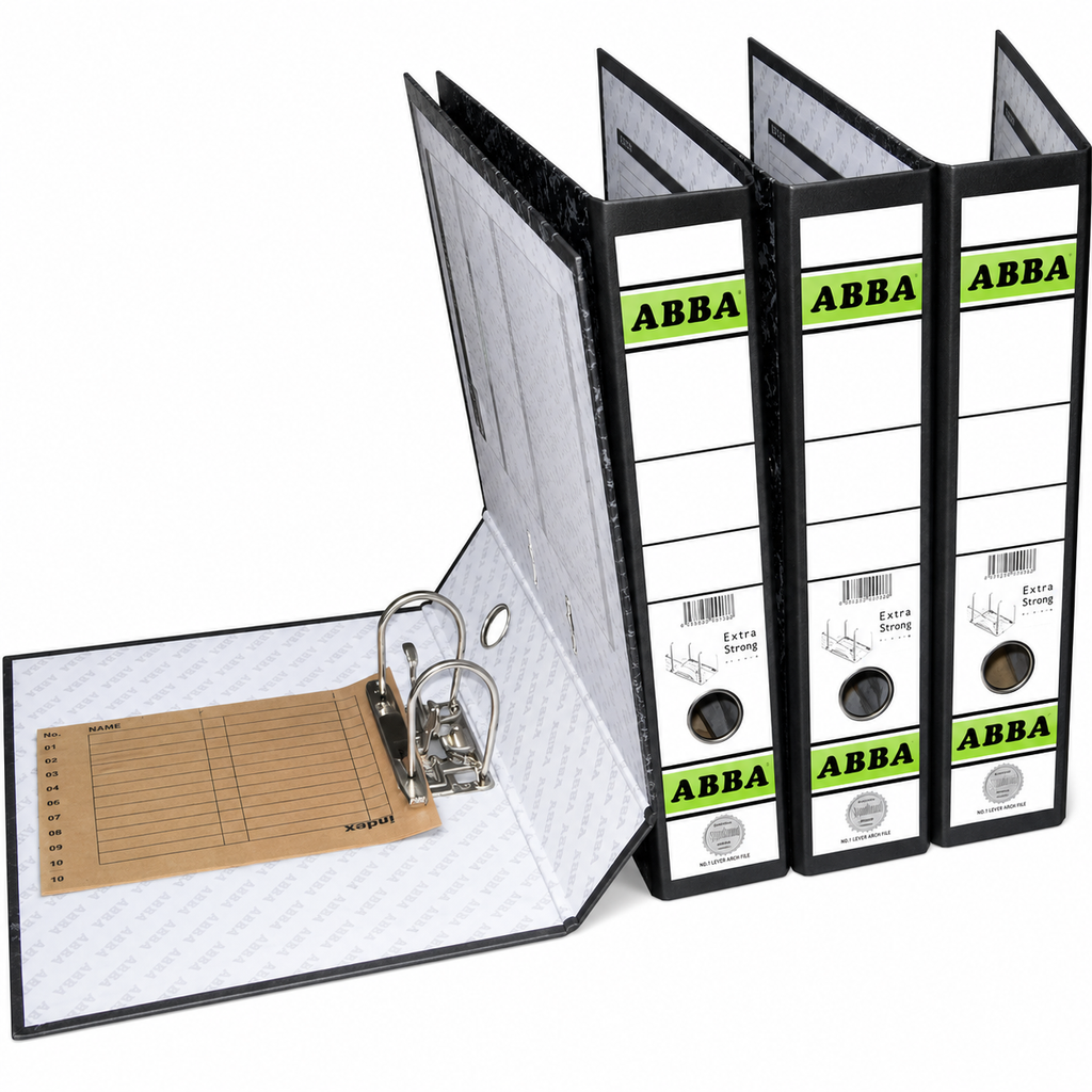 ABBA Silver Lever Arch File 2/ 3inch
