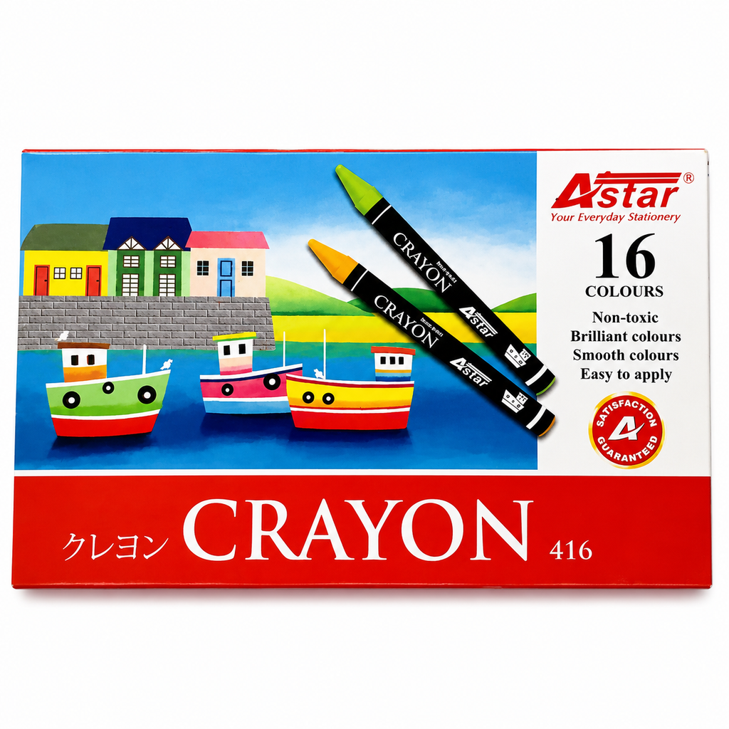 Astar Non-Toxic Crayon 16 Colours (416)