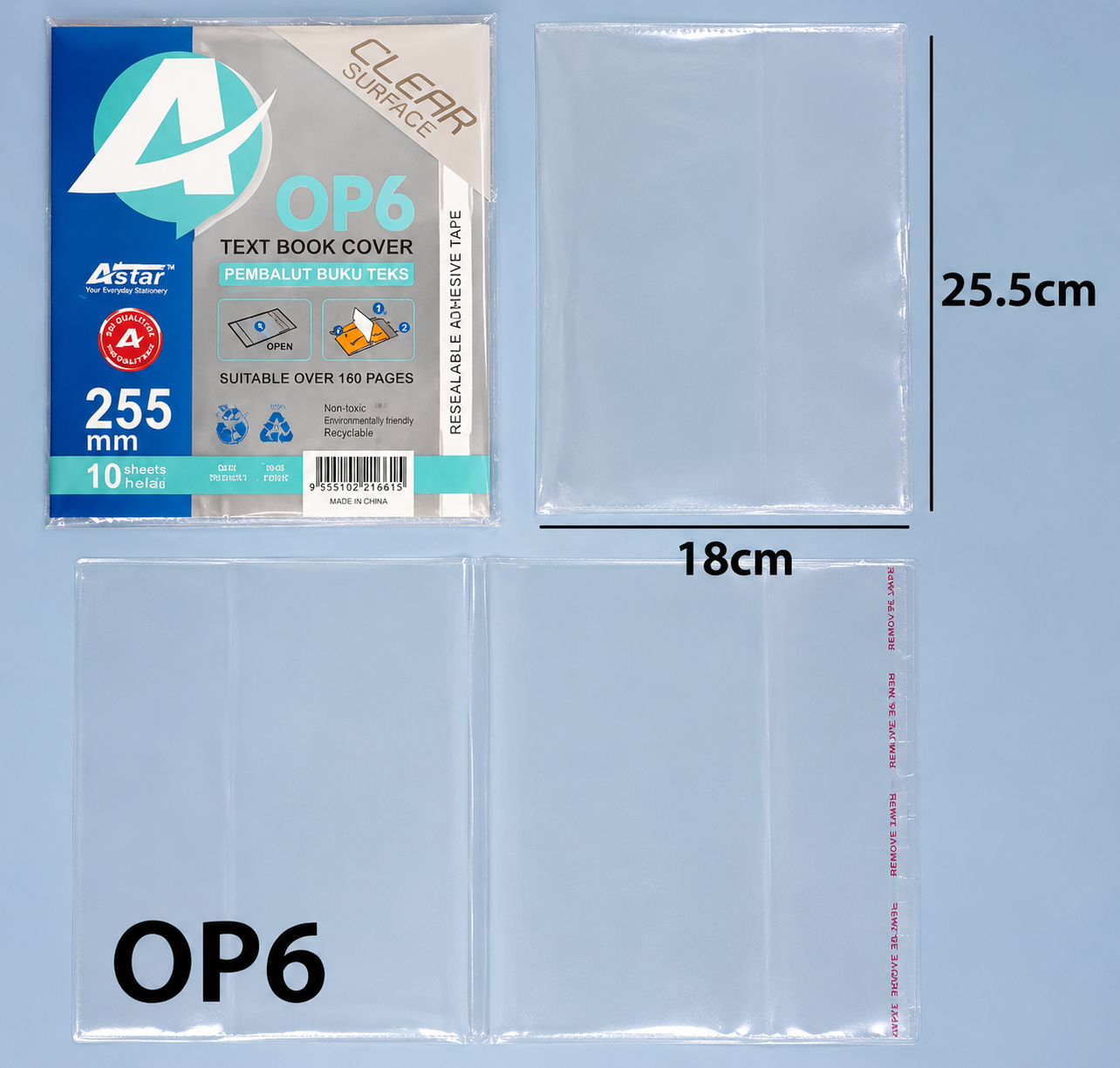 Astar/Sanko Star/Nikki Clear Exercise Book Cover / Text Book Cover / Activity Book / Pembalut Buku 10'S
