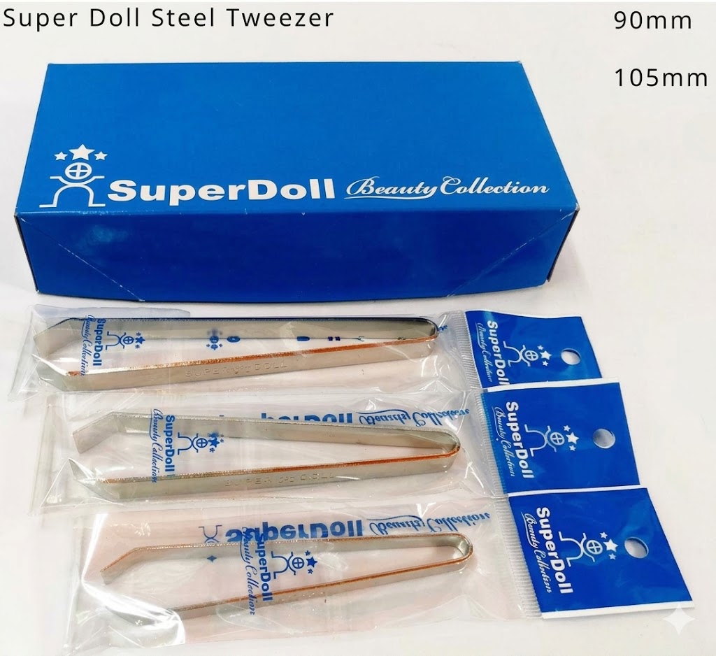 SuperDoll Multipurpose Tweezer V-Shape/ Sepit Janggut 90mm/ 120mm *BLUE*