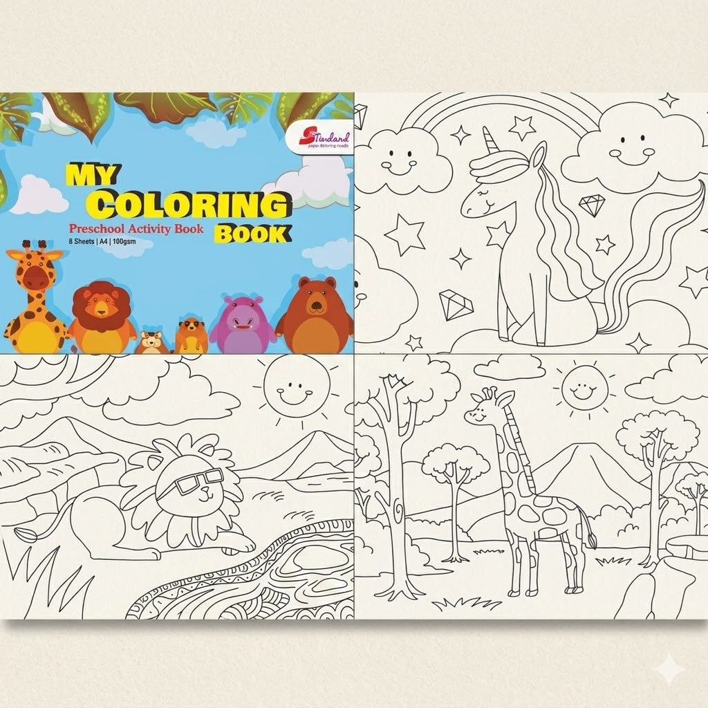 My Colouring Book- Preschool Activity Book 填色书 8 Sheets | A4 | 100gsm (SCP1010)