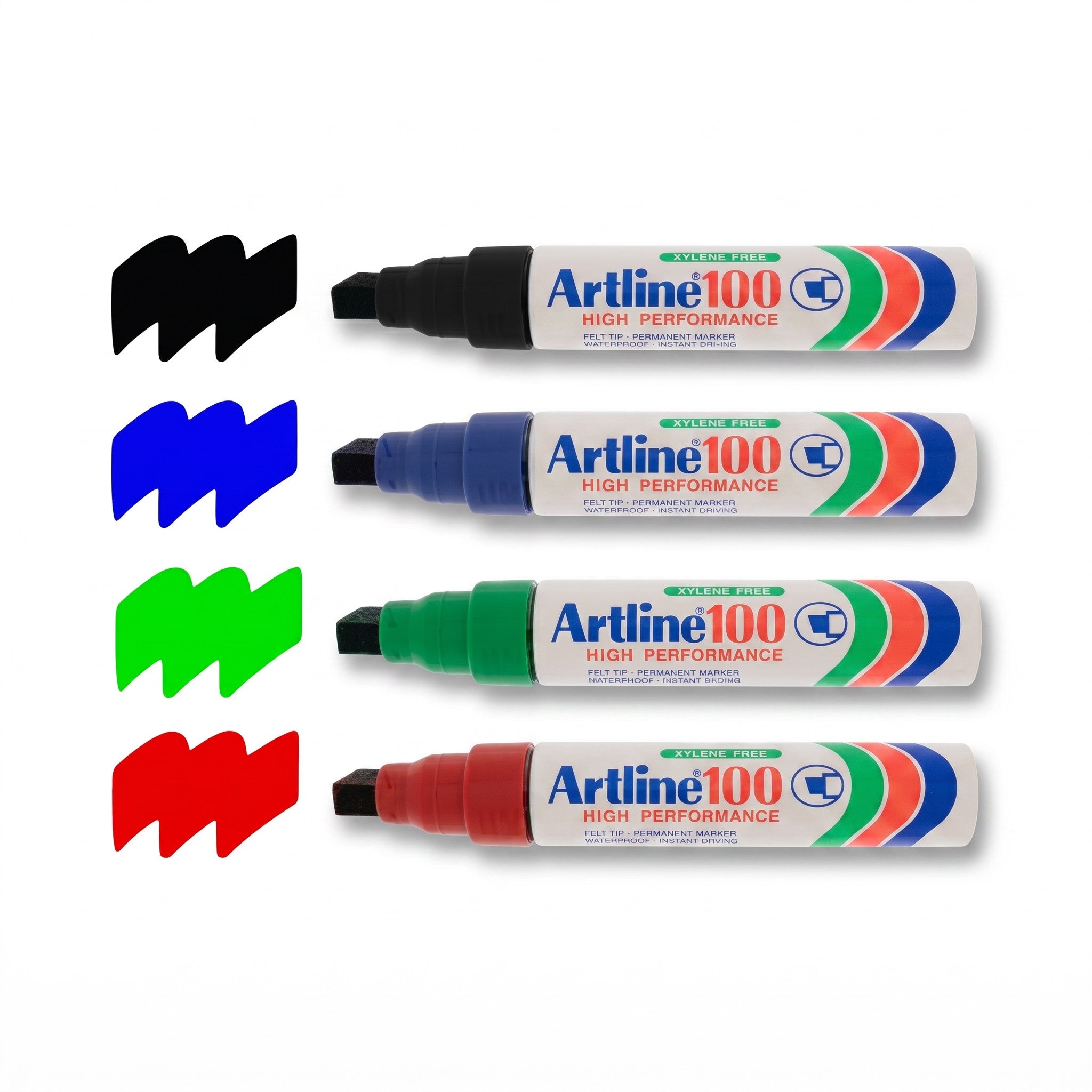 Artline 100 Permanent Marker Pen (Chisel Point) / Big Nib Marker Pen