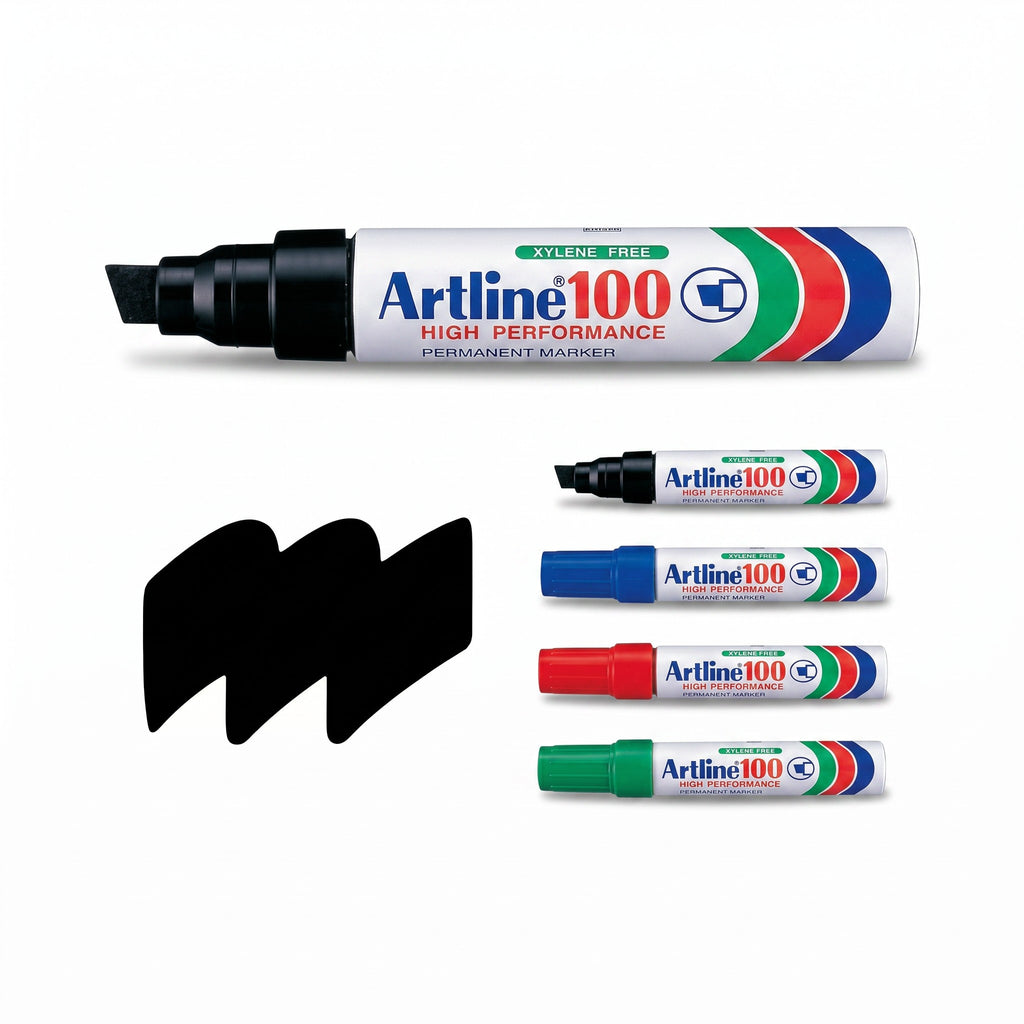Artline 100 Permanent Marker Pen (Chisel Point) / Big Nib Marker Pen