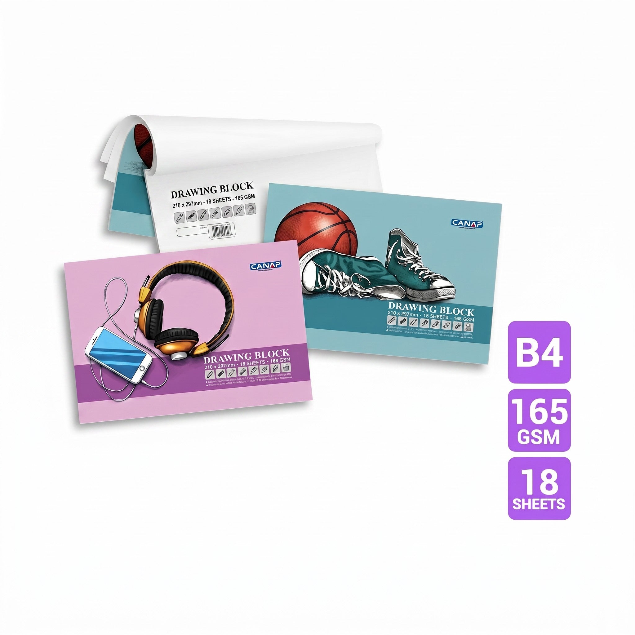 CAMPAP B4 Drawing Block 165gsm CA3608