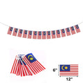 Hanging Malaysia Flag Bunting Flag Flagline Bendera Malaysia 6"x12" (1 strip 15 flag)