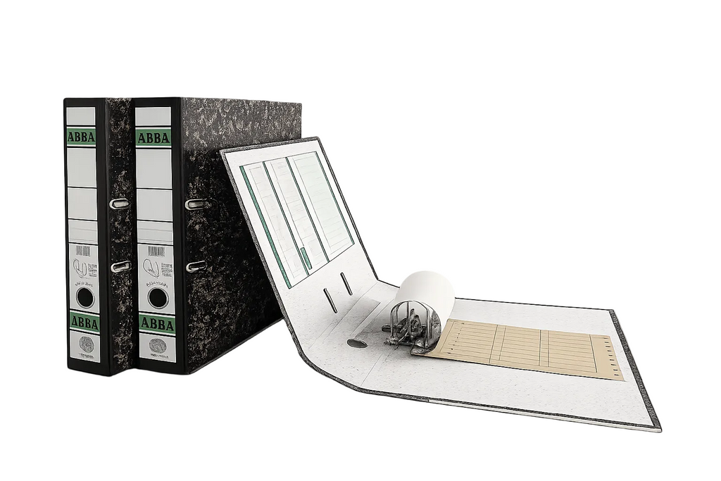ABBA Option Lever Arch Voucher File/ Ring File/ For receipts or small half A4 size documents 3" (75mm / 3 Inches)