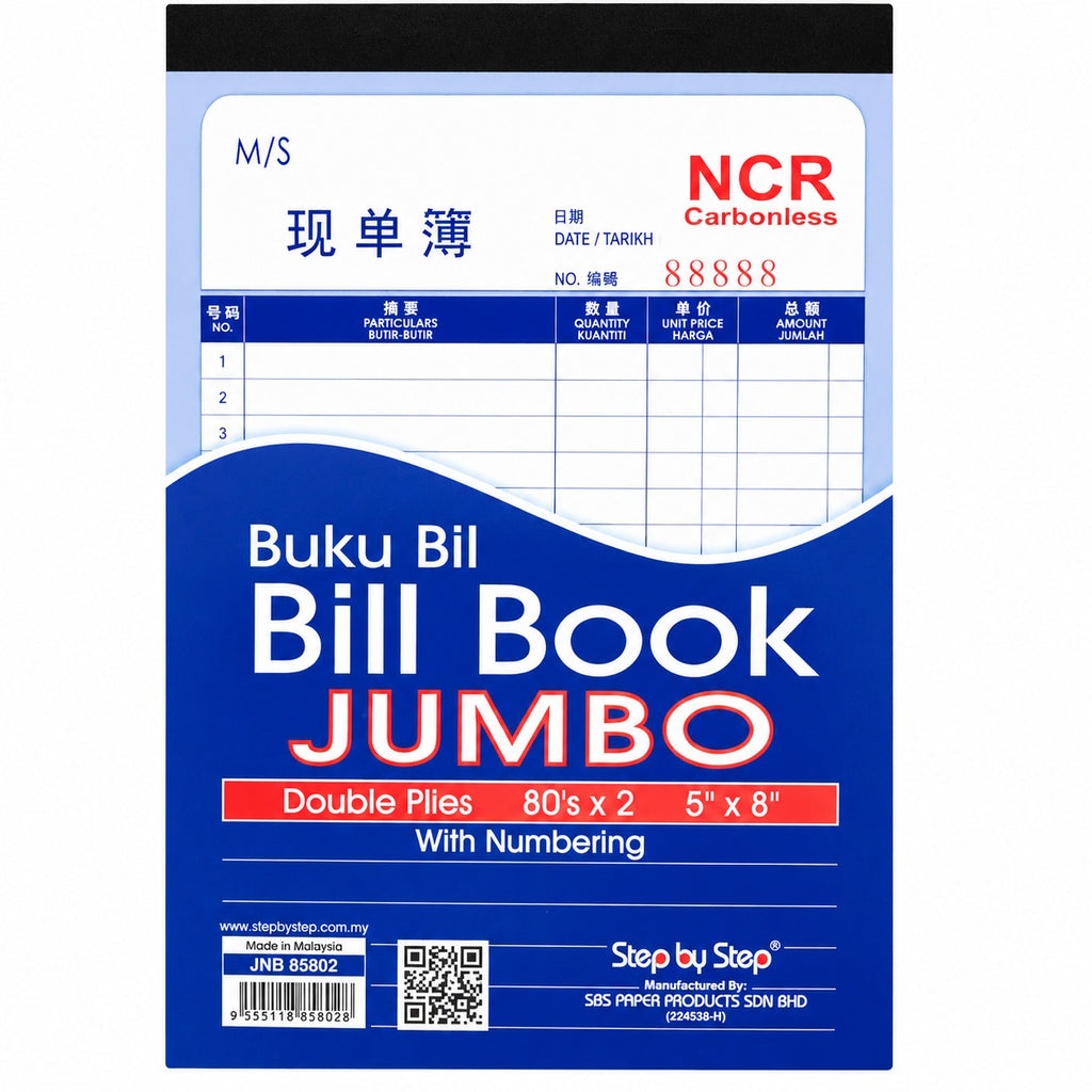 Jumbo Bill Book 2ply NCR / Buku Bil SBS JNB 85802