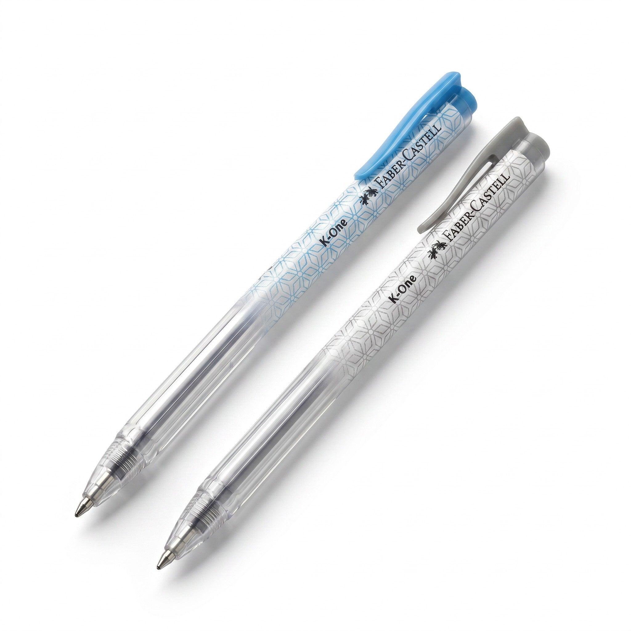 Faber Castell K-One Gel Pen Retractable / Pen Dakwat Basah Stationary Tulis 0.5mm (Black/ Blue)