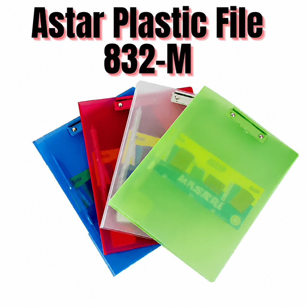 ASTAR A4 PLASTIC FILE WITH CLIP & SPRING/CLIP & SPRING FILE 832-M