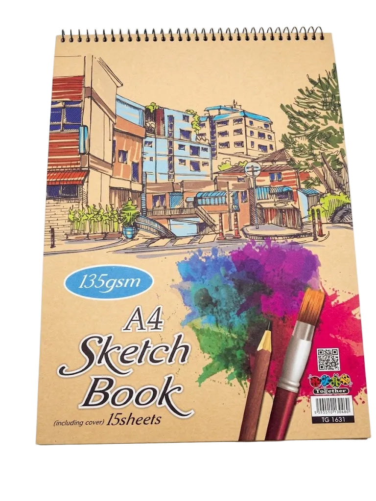 Step by Step Sketch Book including cover A4 size 135gsm 210MM x 297MM 15 Sheets TG1631