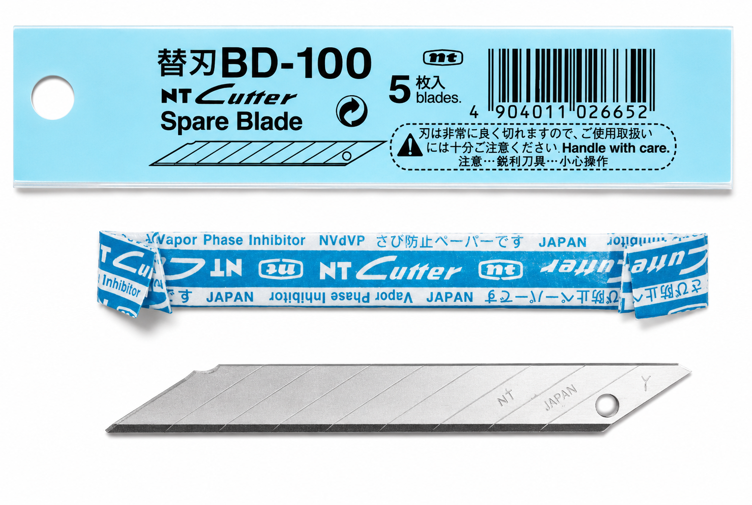 NT Cutter Spare Blade BD-100 (Ready Stock) (5pcs/tube) Import from Japan