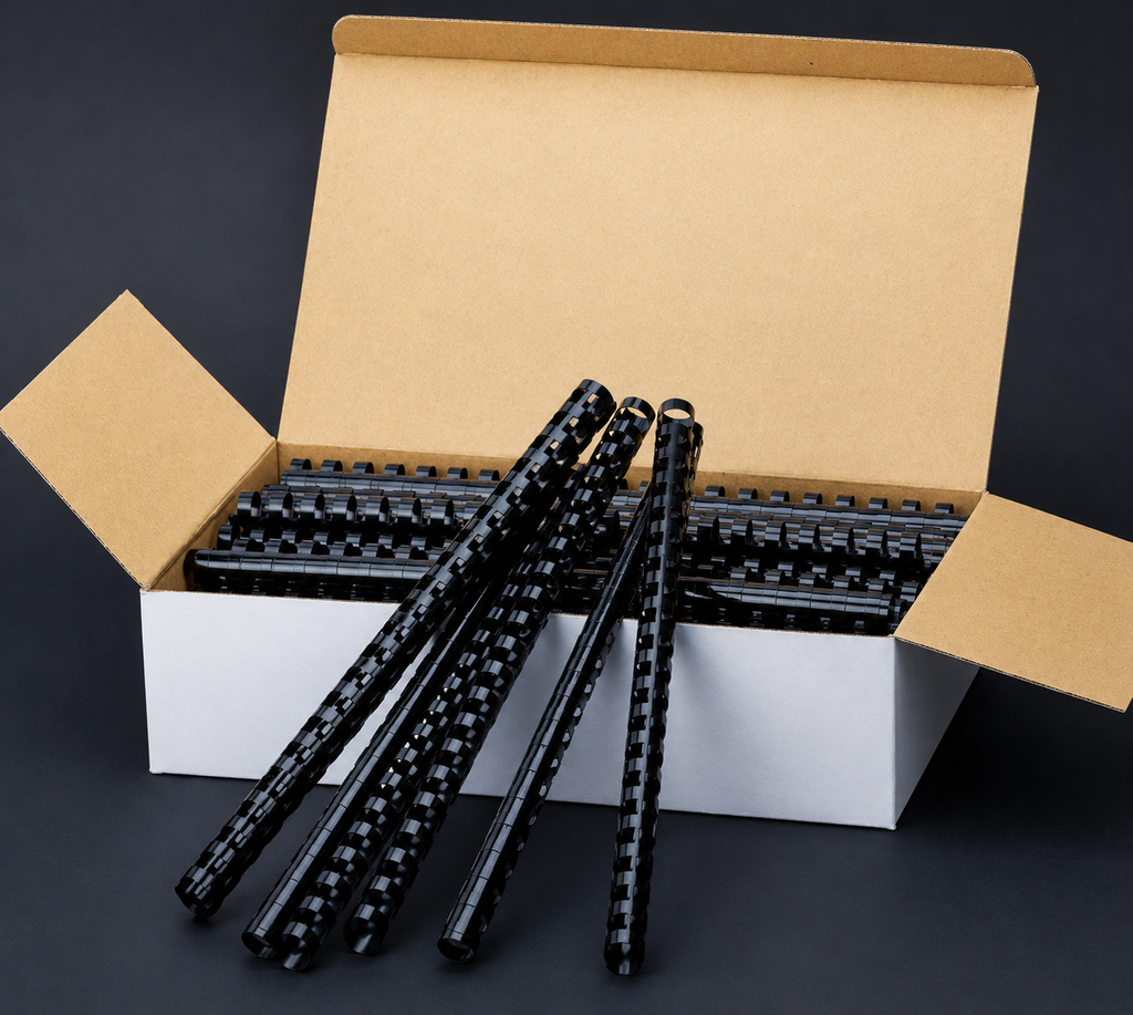 [ALL SIZES] Plastic Comb Binding 21 Ring/ Binding Comb Ring / Comb Binding Black
