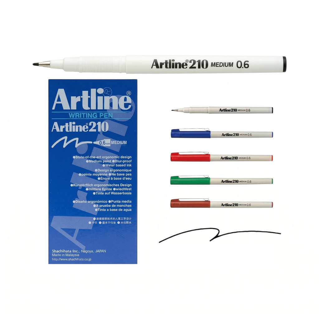 Artline 210 Writing, Drawing, Sign Pen 0.6mm EK-210N