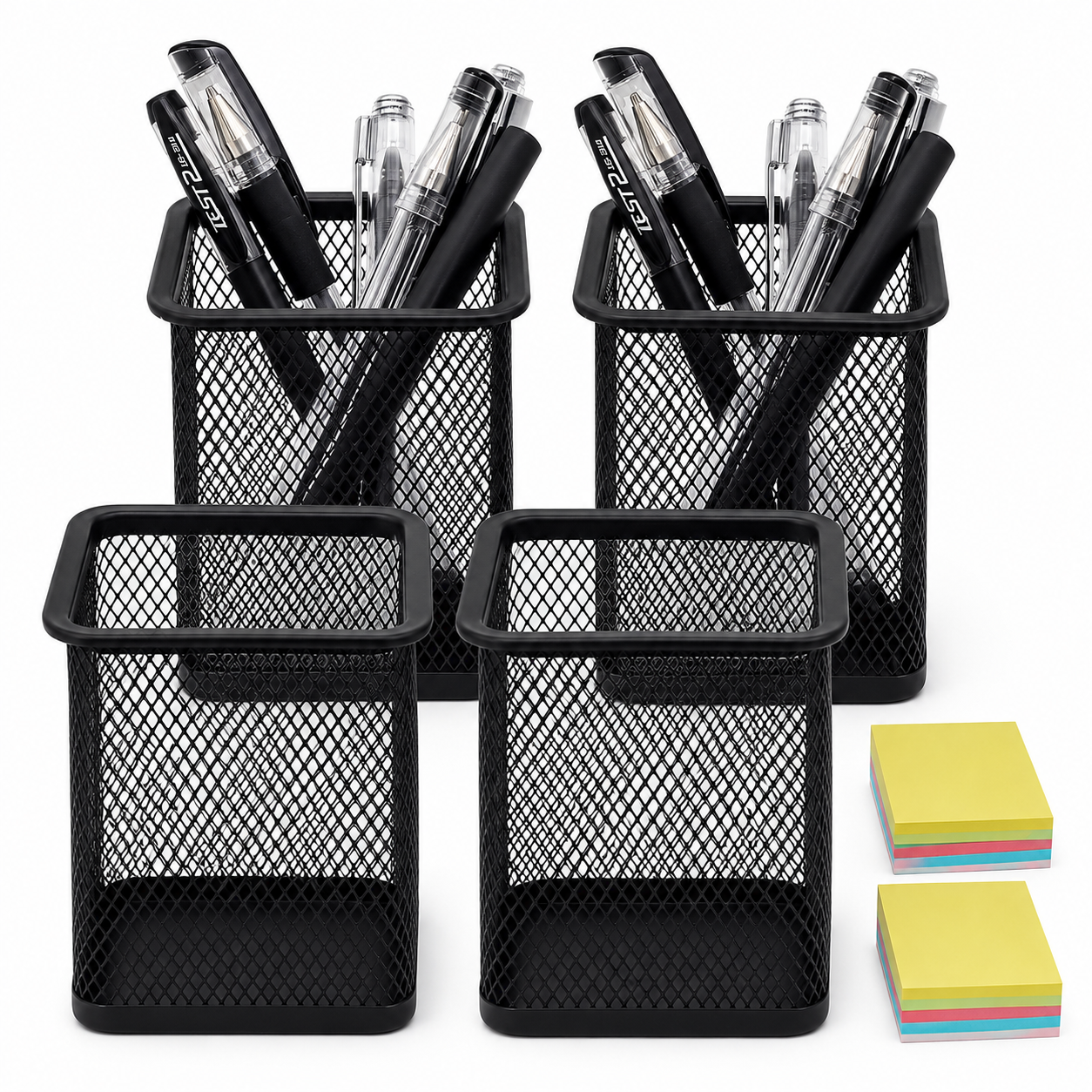 Square Metal Pen Holder/ Office Multifunctional Organizer