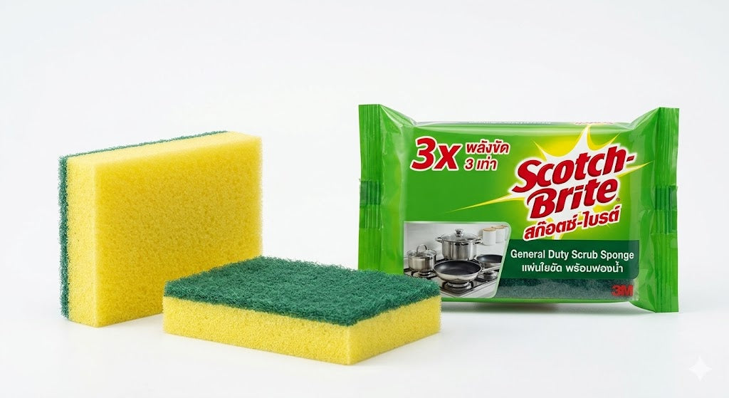 3M SCOTCH-BRITE Thailand Scouring Pad + Sponge Scrub Sponge