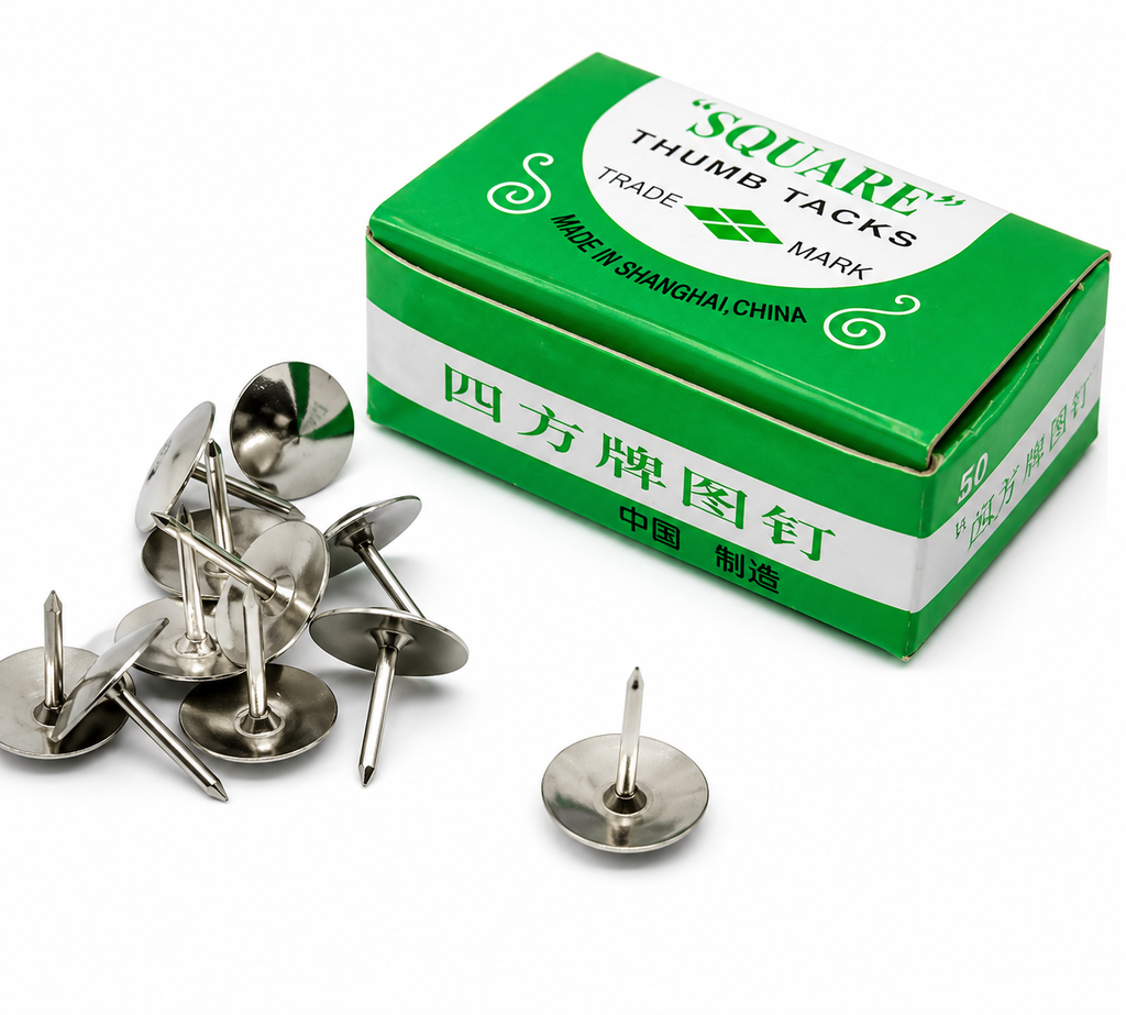 Penguin Square Thumb Tack/ Paku Tekan (Silver)