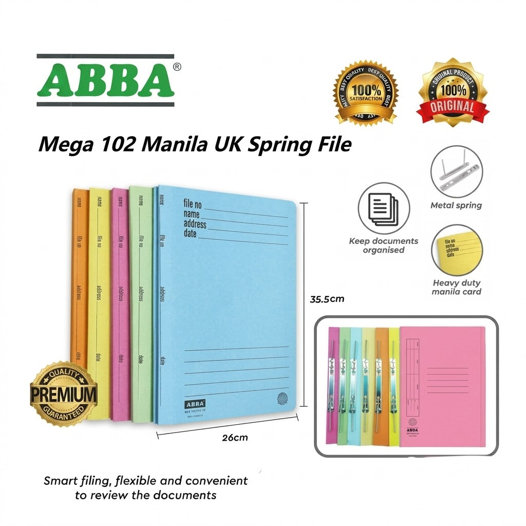 Abba Mega/Uni Manila Flat Spring File 350