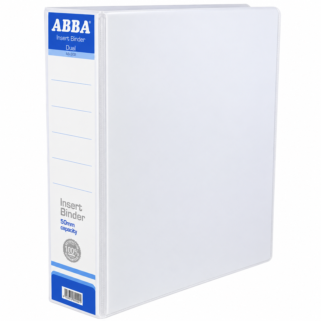 ABBA/EAST FILE F1 PVC 2D Ring File 50mm A4 White