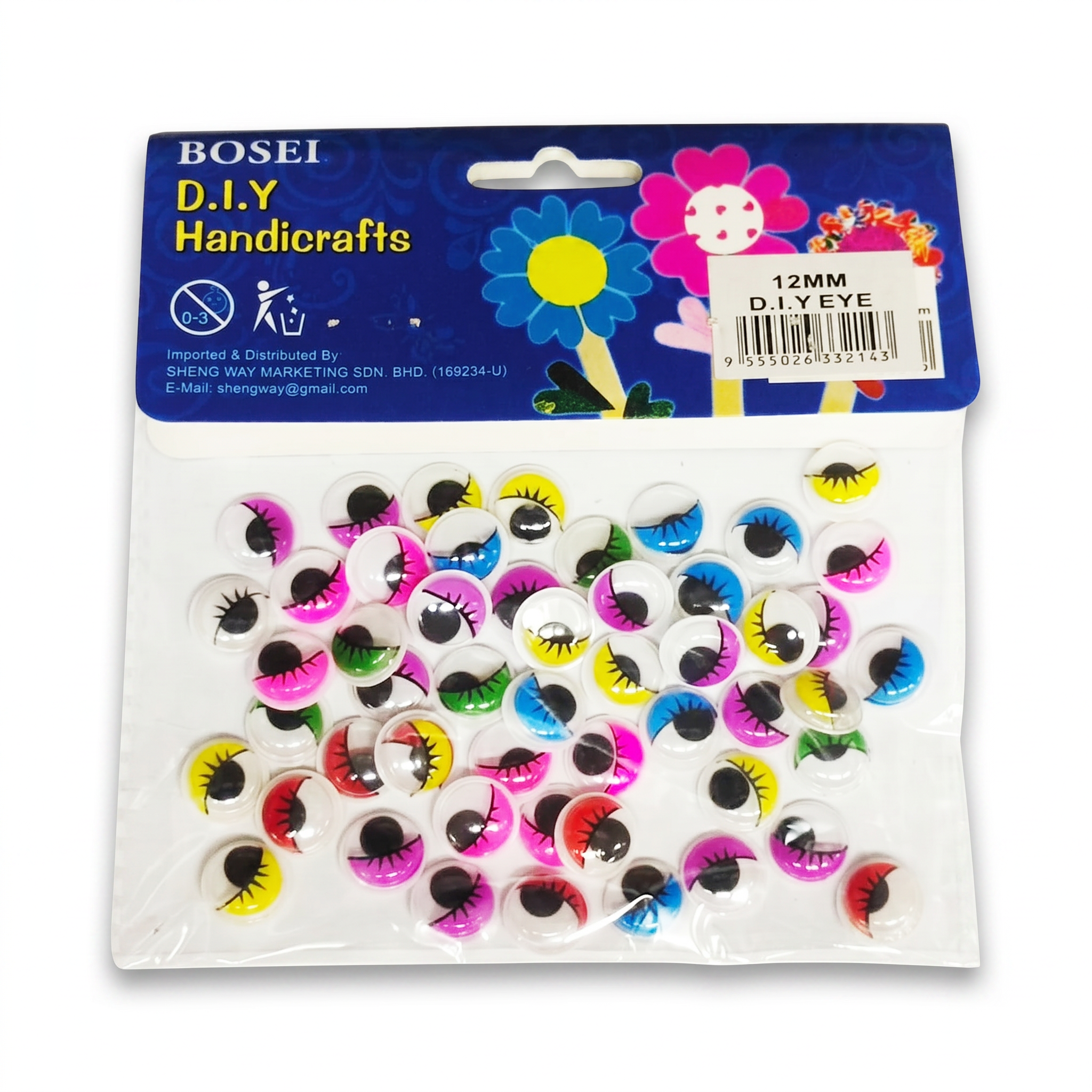 DIY Colour/Black Eye Handicrafts/ Biji Mata DIY (6mm/8mm/10mm/12mm/15mm/20mm)
