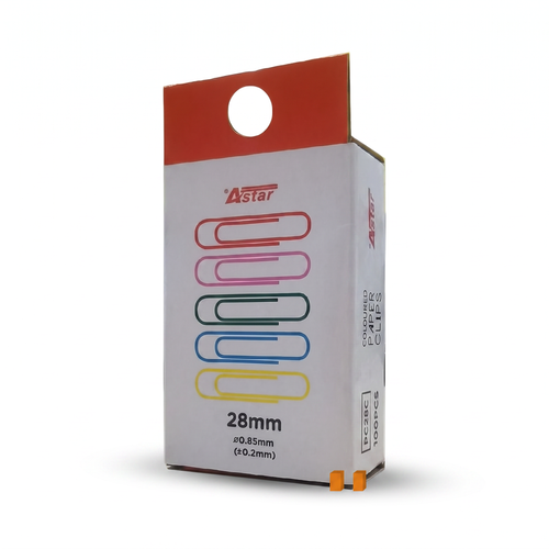 Acura Colour Paper Clip 28MM 1 Box 100 PCS