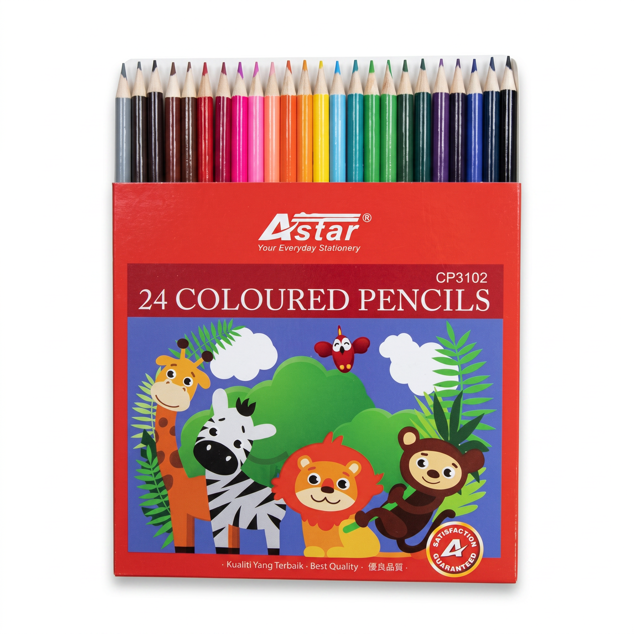 Astar 24 Long Colour Pencils /Pensil Warna Colour/ Pencil Drawing Arts School (CP3102)