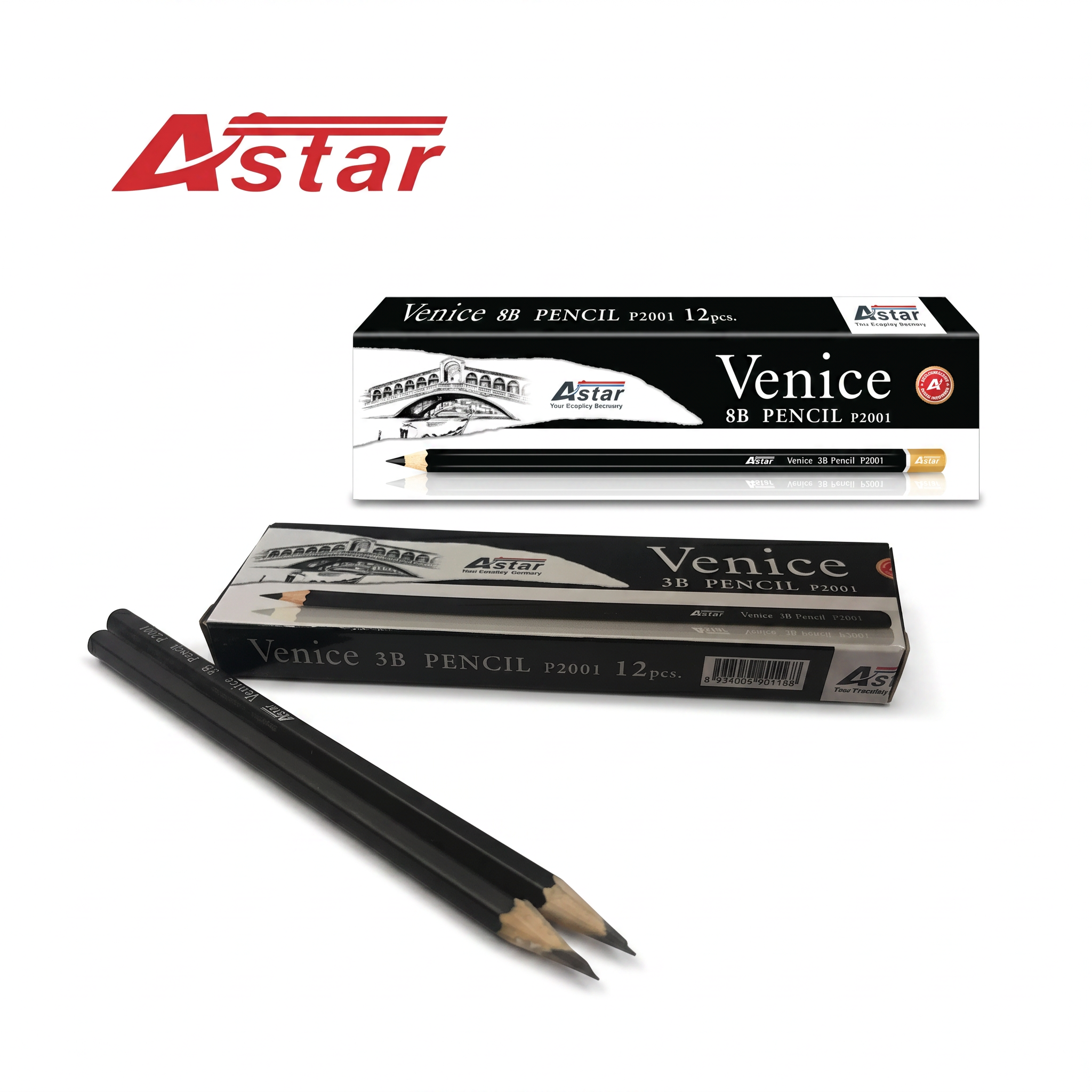 Astar Venice Pencil 8B 6pcs P2001
