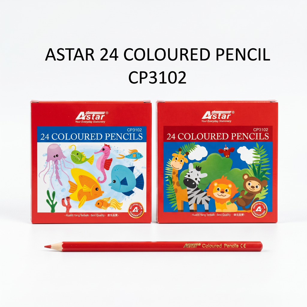 Astar 24 Long Colour Pencils /Pensil Warna Colour/ Pencil Drawing Arts School (CP3102)