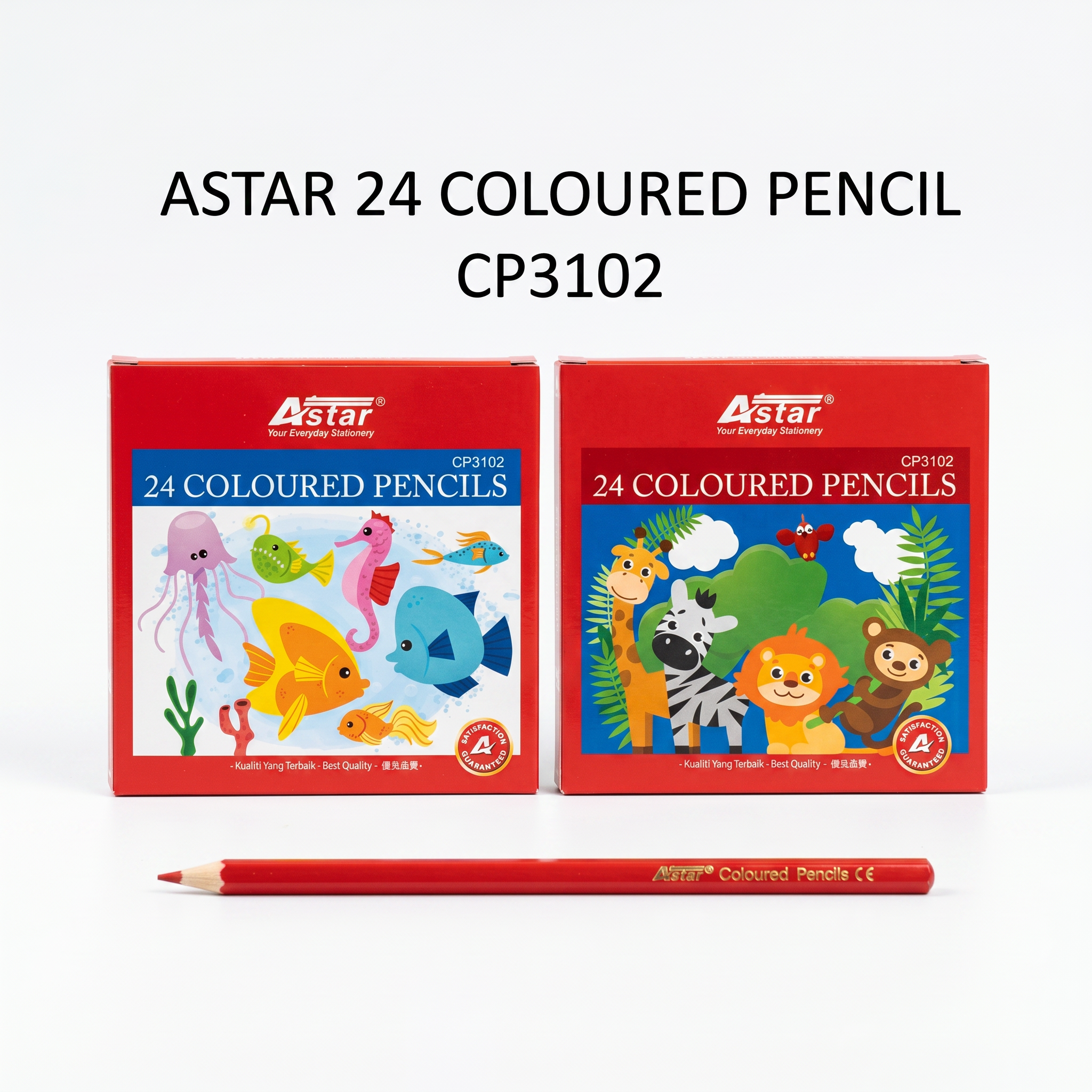 Astar 24 Long Colour Pencils /Pensil Warna Colour/ Pencil Drawing Arts School (CP3102)