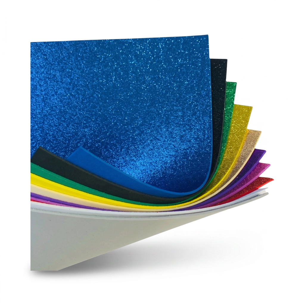 Glitter Eva Foam A4 / Big Size Multicolour Shining DIY Art & Craft Play No.CH-3
