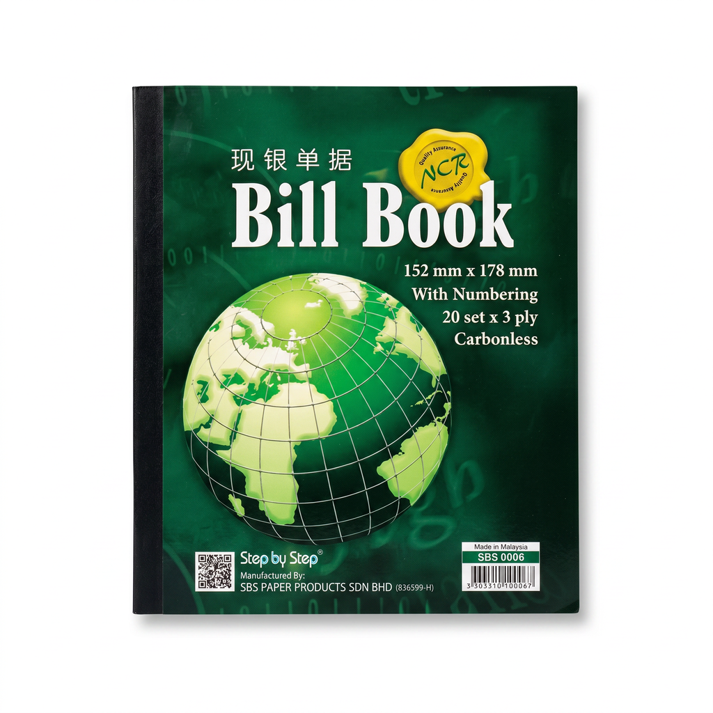 Step by Step NCR Bill Book 3 Ply SBS 0006