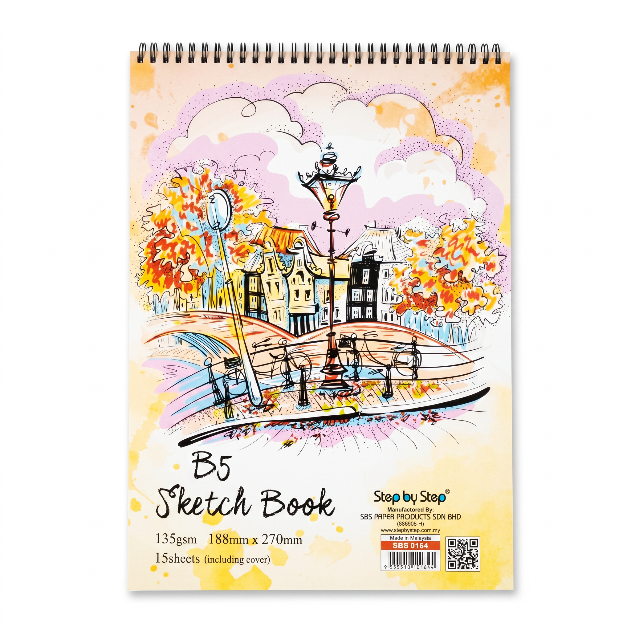 Step by Step Sketch Book Including Cover B5 Size  135gsm 188MM x 270MM 15 Sheets