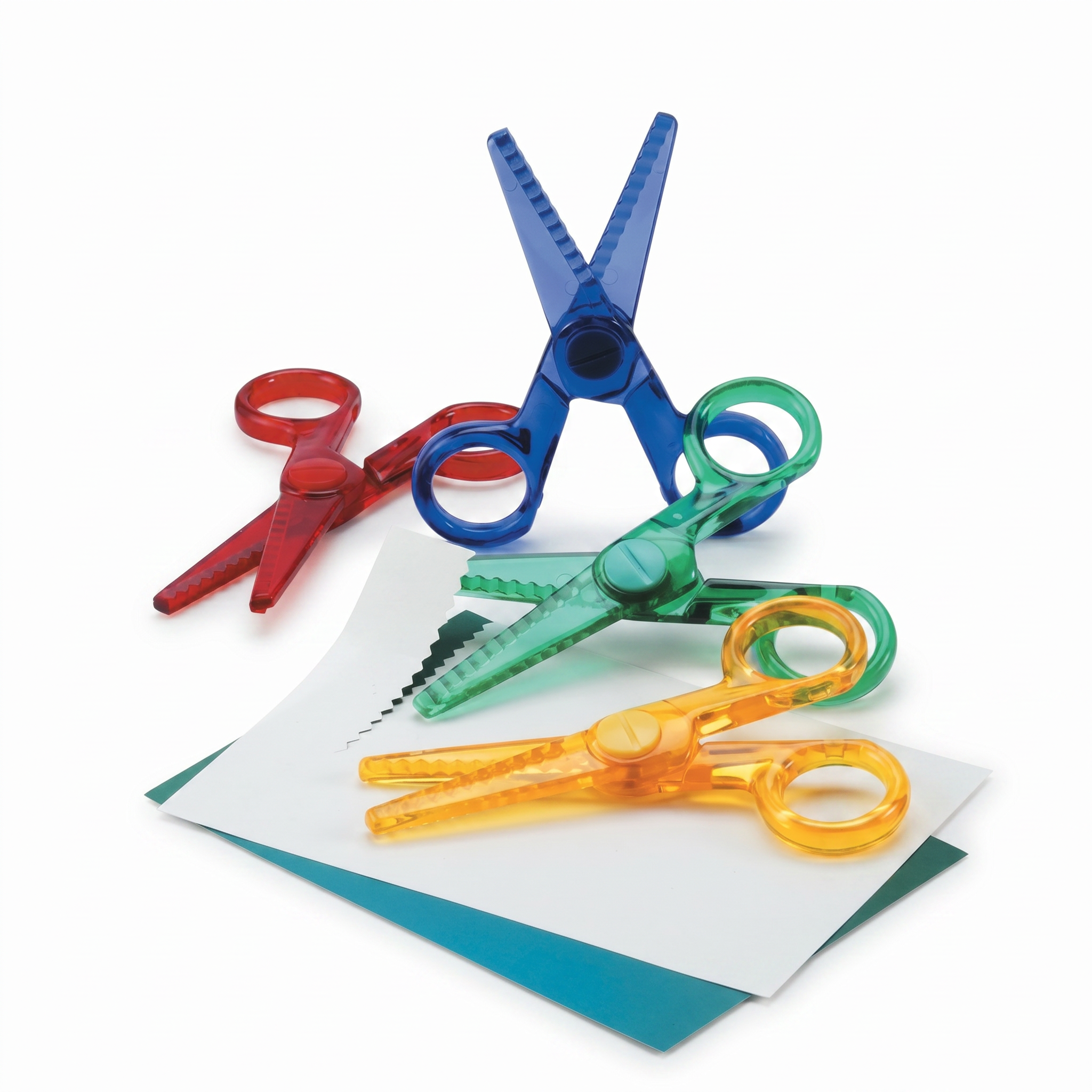 Plastic Crystal Safe Scissors For Children and Student DIY Portable Papercut (Random Color) 938D